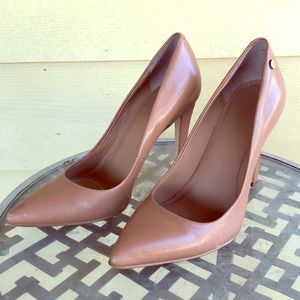 Calvin Klein Brady Skin Kid Tan Heels